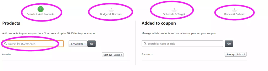 create amazon coupon step 3