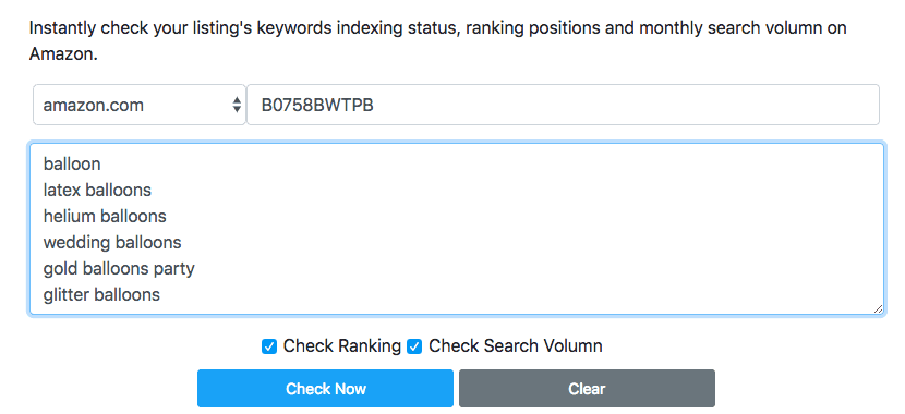 amazon keyword index checker